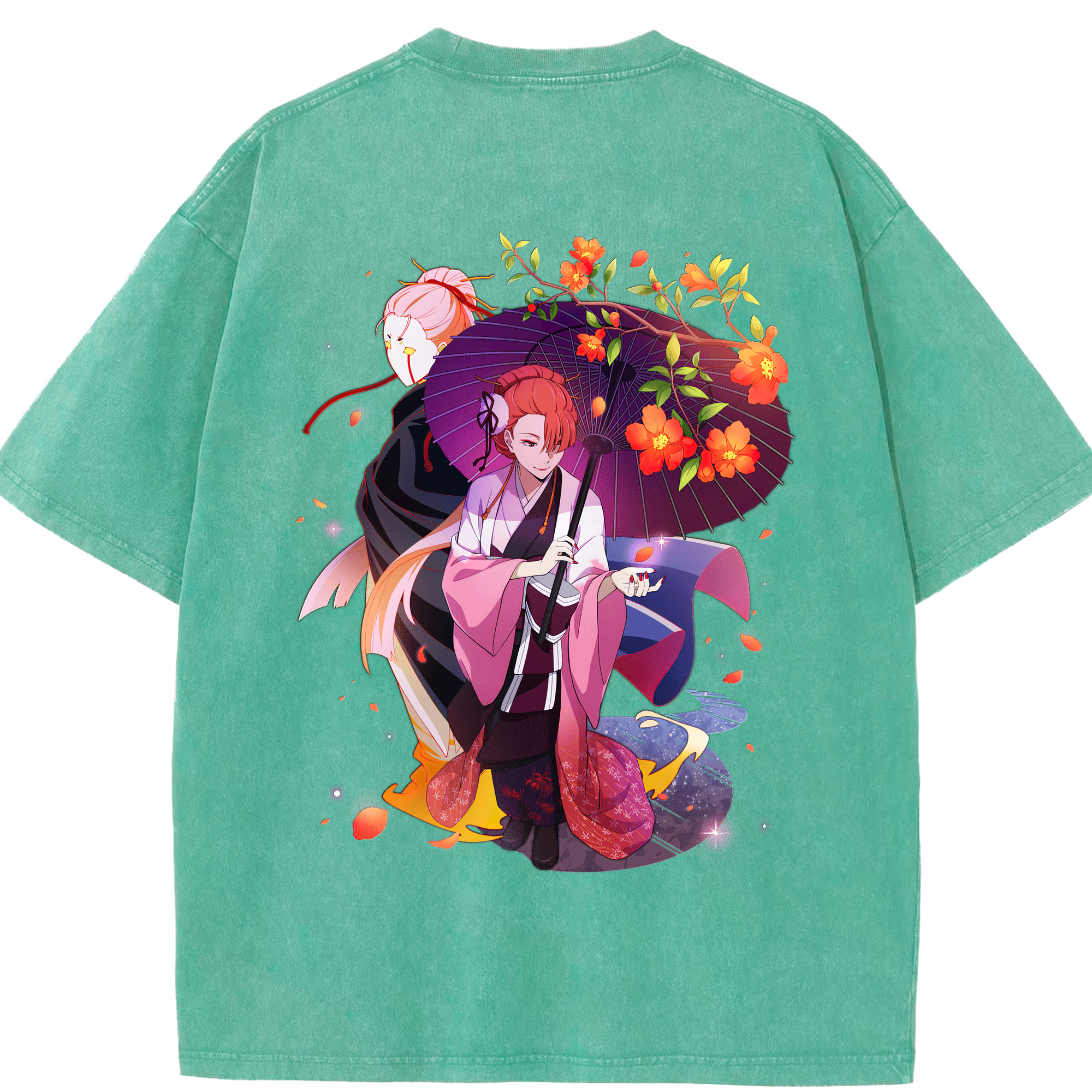 （画像用） 文豪ストレイドッグス Bungo Stray Dogs 綿100% ヴィンテージ風 半袖Tシャツ（背面プリント）